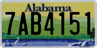 AL license plate 7AB4151