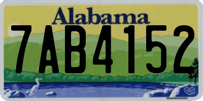AL license plate 7AB4152