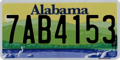 AL license plate 7AB4153