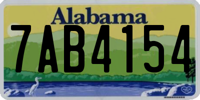 AL license plate 7AB4154