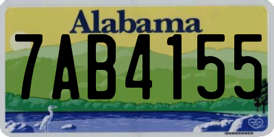 AL license plate 7AB4155