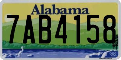 AL license plate 7AB4158