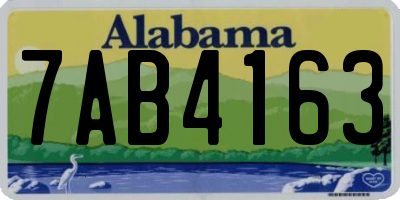 AL license plate 7AB4163
