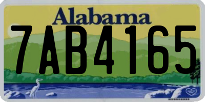 AL license plate 7AB4165