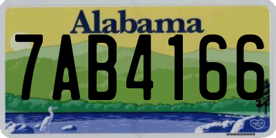 AL license plate 7AB4166