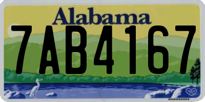 AL license plate 7AB4167