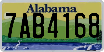 AL license plate 7AB4168