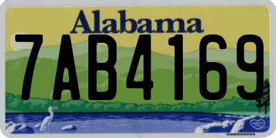 AL license plate 7AB4169