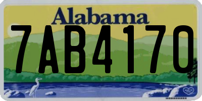 AL license plate 7AB4170