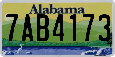 AL license plate 7AB4173