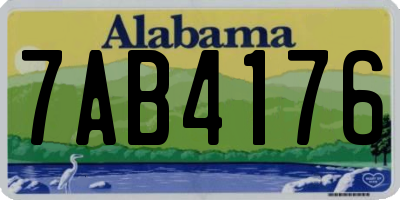 AL license plate 7AB4176