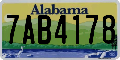 AL license plate 7AB4178