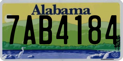 AL license plate 7AB4184