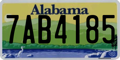 AL license plate 7AB4185