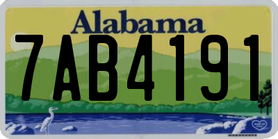 AL license plate 7AB4191