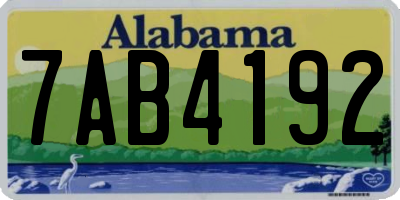 AL license plate 7AB4192
