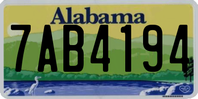 AL license plate 7AB4194