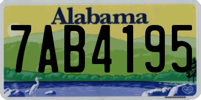 AL license plate 7AB4195