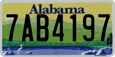 AL license plate 7AB4197
