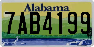 AL license plate 7AB4199