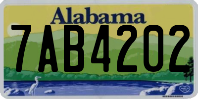 AL license plate 7AB4202