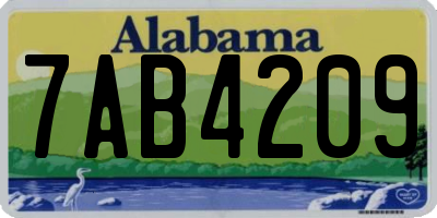 AL license plate 7AB4209