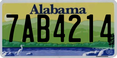 AL license plate 7AB4214