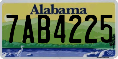 AL license plate 7AB4225