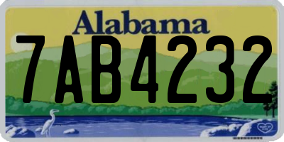 AL license plate 7AB4232