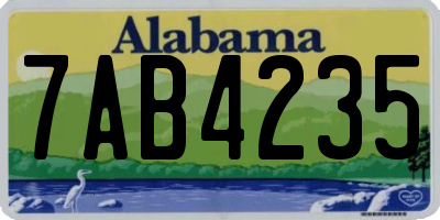 AL license plate 7AB4235
