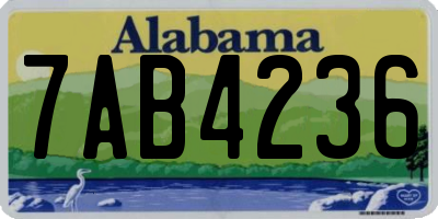 AL license plate 7AB4236
