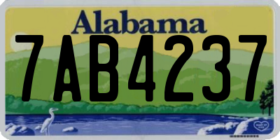 AL license plate 7AB4237