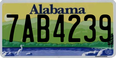 AL license plate 7AB4239