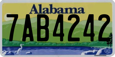AL license plate 7AB4242