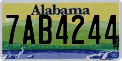 AL license plate 7AB4244
