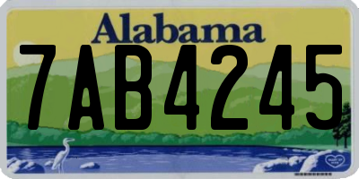 AL license plate 7AB4245