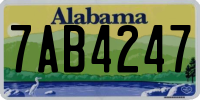 AL license plate 7AB4247