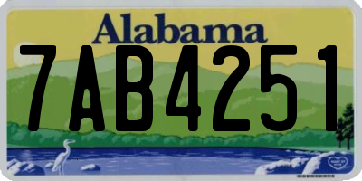 AL license plate 7AB4251