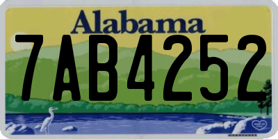 AL license plate 7AB4252
