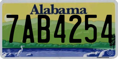 AL license plate 7AB4254
