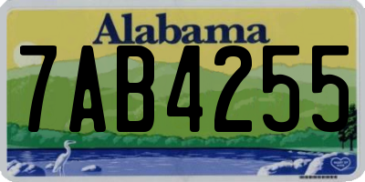 AL license plate 7AB4255