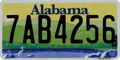 AL license plate 7AB4256