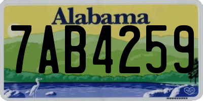 AL license plate 7AB4259