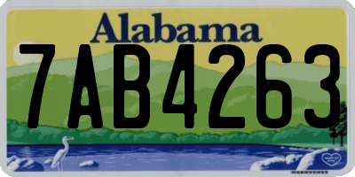 AL license plate 7AB4263