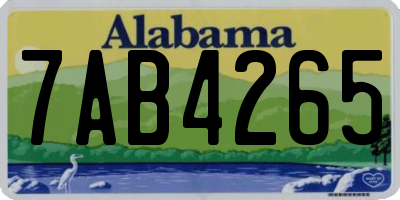 AL license plate 7AB4265
