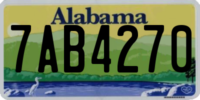 AL license plate 7AB4270