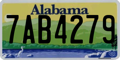 AL license plate 7AB4279
