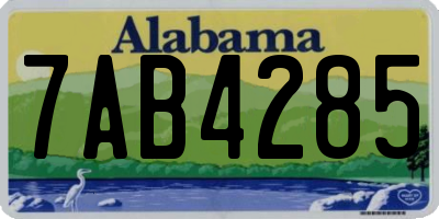 AL license plate 7AB4285