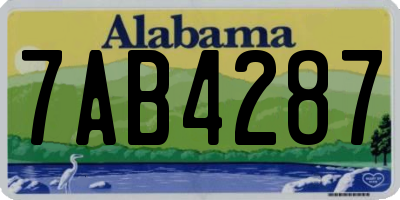 AL license plate 7AB4287