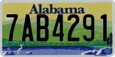 AL license plate 7AB4291
